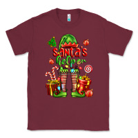 Burgundy santa s helper Classic Tee - FaDigitalArtStudio