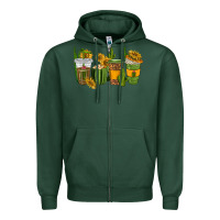Sports Green cactus coffee cups Zipper Hoodie - texasbilliewilder