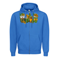 True Royal cactus coffee cups Zipper Hoodie - texasbilliewilder