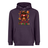 Plum santa's favorite dispatcher afro messy bun Heavyweight Hoodie - texasbilliewilder