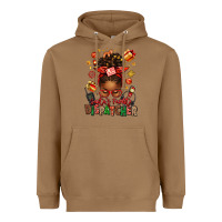 Toasted Coconut santa's favorite dispatcher afro messy bun Heavyweight Hoodie - texasbilliewilder