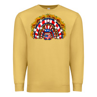 Antique Gold usa gnome sunflower rainbow Premium Sweatshirt - HRA Design Shop
