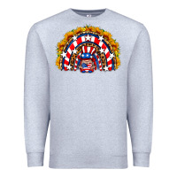 Heather Grey usa gnome sunflower rainbow Premium Sweatshirt - HRA Design Shop