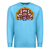 Ocean Blue usa gnome sunflower rainbow Premium Sweatshirt - HRA Design Shop