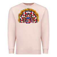 Pale Pink usa gnome sunflower rainbow Premium Sweatshirt - HRA Design Shop