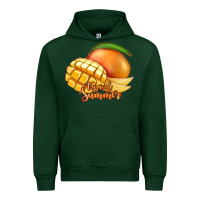 Forest Green Mango Tropical Summer Urban Hoodie - Jasminsmagicworld