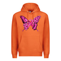 Carrot pink ribbon breast cancer butterfly Premium Hoodie - Jasminsmagicworld