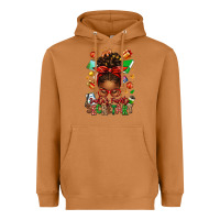 Meerkat santa's favorite secretary afro messy bun Heavyweight Hoodie - texasbilliewilder