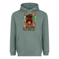 Sage santa's favorite secretary afro messy bun Heavyweight Hoodie - texasbilliewilder