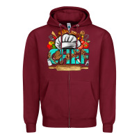 Burgundy chef Zipper Hoodie - texasbilliewilder