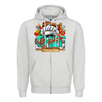Dove Grey chef Zipper Hoodie - texasbilliewilder
