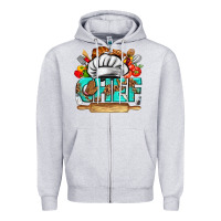 Heather Grey chef Zipper Hoodie - texasbilliewilder