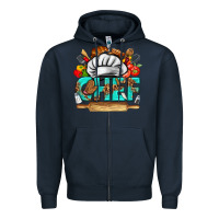 Navy chef Zipper Hoodie - texasbilliewilder