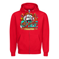 Red chef Zipper Hoodie - texasbilliewilder