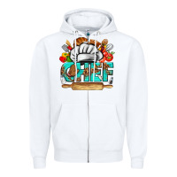 White chef Zipper Hoodie - texasbilliewilder