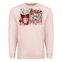 Pale Pink baseball mom coffee Premium Sweatshirt - RacoonDesign