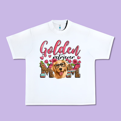 Golden Retriever Mom Urban Heavy Tee Designed By Artiststas