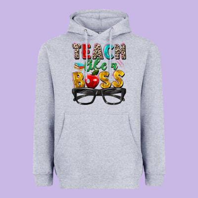 Teach Like A Boss Heavyweight Hoodie Designed By Zillion Design Studio