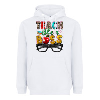 White teach like a boss Heavyweight Hoodie - Zillion Design Studio