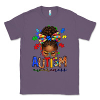 Lavender autism awareness afro messy bun Classic Tee - texasbilliewilder
