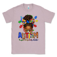 Lilac autism awareness afro messy bun Classic Tee - texasbilliewilder