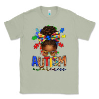 Matcha autism awareness afro messy bun Classic Tee - texasbilliewilder