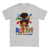 Moon Dust autism awareness afro messy bun Classic Tee - texasbilliewilder