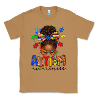 Toasted Coconut autism awareness afro messy bun Classic Tee - texasbilliewilder
