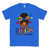 True Royal autism awareness afro messy bun Classic Tee - texasbilliewilder