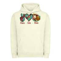 Pigment Pistachio Peace Love Cows Urban Hoodie - Jasminsmagicworld