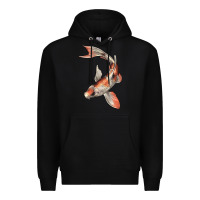 Black Koi Fish Premium Hoodie - LillyAllenDesigns