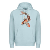 Blue Mist Koi Fish Premium Hoodie - LillyAllenDesigns
