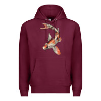 Burgundy Koi Fish Premium Hoodie - LillyAllenDesigns