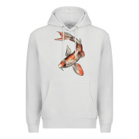Dove Grey Koi Fish Premium Hoodie - LillyAllenDesigns
