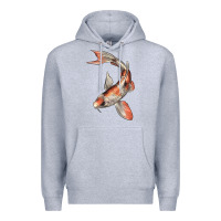 Heather Grey Koi Fish Premium Hoodie - LillyAllenDesigns