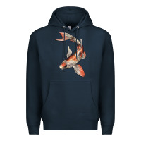 Navy Koi Fish Premium Hoodie - LillyAllenDesigns