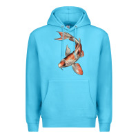 Ocean Blue Koi Fish Premium Hoodie - LillyAllenDesigns