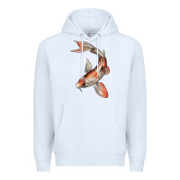 White Koi Fish Premium Hoodie - LillyAllenDesigns