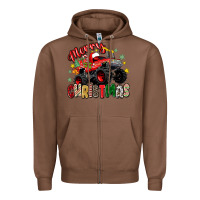 Chestnut merry christmas truck Zipper Hoodie - Zillion Design Studio
