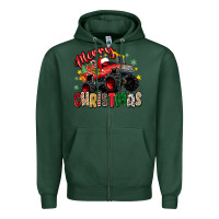 Sports Green merry christmas truck Zipper Hoodie - Zillion Design Studio