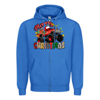 True Royal merry christmas truck Zipper Hoodie - Zillion Design Studio