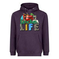 Plum teacher life Heavyweight Hoodie - Zillion Design Studio