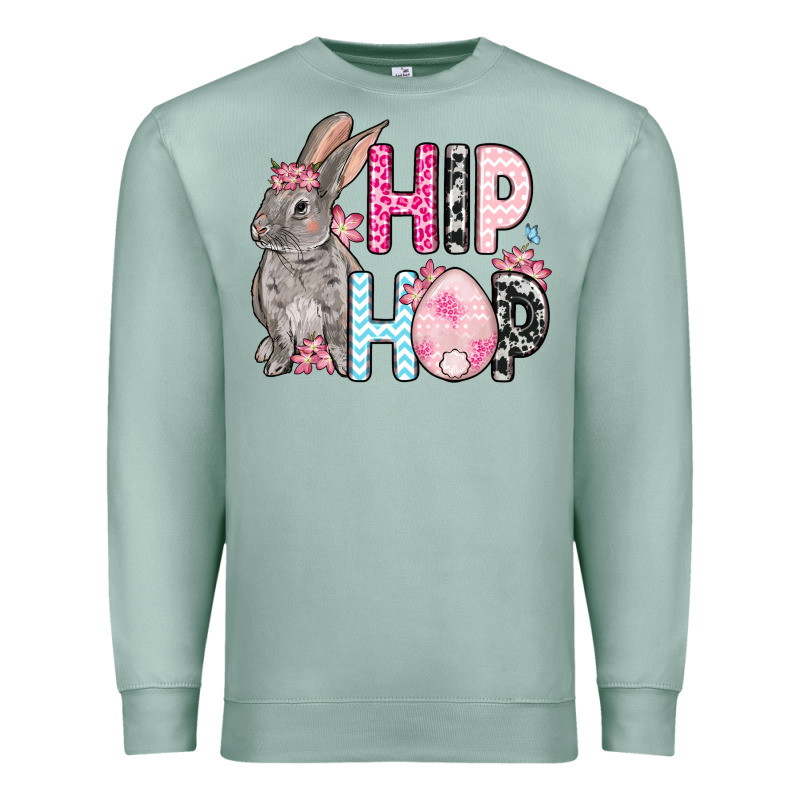 Easter Day Hip Hop Bunny Premium Sweatshirt by OliviaCreatesArt | Teevron