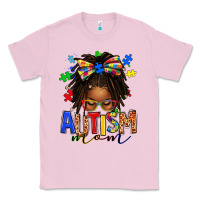 Bubblegum Pink autism mom afro locs messy bun Classic Tee - texasbilliewilder