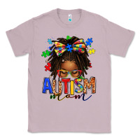 Lilac autism mom afro locs messy bun Classic Tee - texasbilliewilder