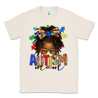 Natural autism mom afro locs messy bun Classic Tee - texasbilliewilder