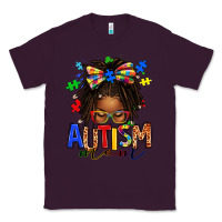 Plum autism mom afro locs messy bun Classic Tee - texasbilliewilder