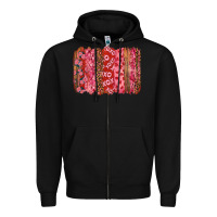 Black Valentine's Day Brushstrokes with Roses Zipper Hoodie - RanaPortraitStore