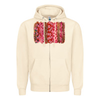 Sandshell Valentine's Day Brushstrokes with Roses Zipper Hoodie - RanaPortraitStore