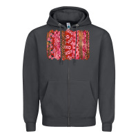 Smoke Valentine's Day Brushstrokes with Roses Zipper Hoodie - RanaPortraitStore